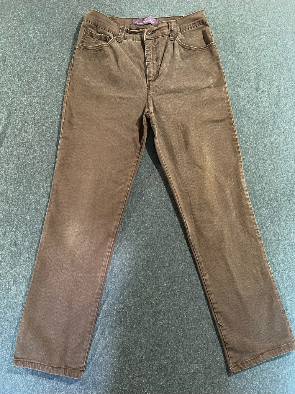 Gloria Vanderbilt Men's Brown Straight Jeans